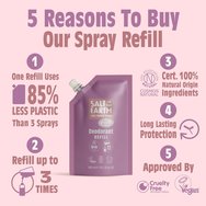 Salt Of The Earth Peony Blossom Pouch Spray Deodorant 300ml - Peony Blossom-Refill Salt Of The Earth Peony Blossom Pouch Spray Deodorant 300ml - Peony Blossom-Refill