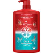 Old Spice Tomorrowland Special Edition Rockstar 3 in 1 Shower Gel & Shampoo 1L - Шампоан с Дълготраен Аромат на Цитрус, Интензивен Бергамот & Хрупкава Ябълка в Комбинация с Дървесни Нотки, с Помпа