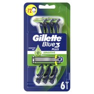 Gillette Blue3 Plus Sensitive Disposable Razors 6 бр