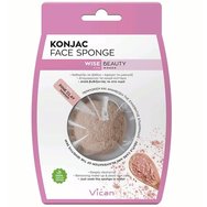 Vican Konjac Face Sponge Гъба за лице с розова глина на прах, 1 бр. 