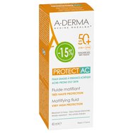 A-Derma Promo Protect AC Sunscreen Mattifying Fluid for Face Spf50+, 40ml на специална цена
