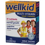 Vitabiotics Wellkid Multi-Vitamin Smart Chewable 30 Chew.tabs - Мултивитамини за деца от 4 до 12 години Vitabiotics Wellkid Multi-Vitamin Smart Chewable 30 Chew.tabs - Мултивитамини за деца от 4 до 12 години